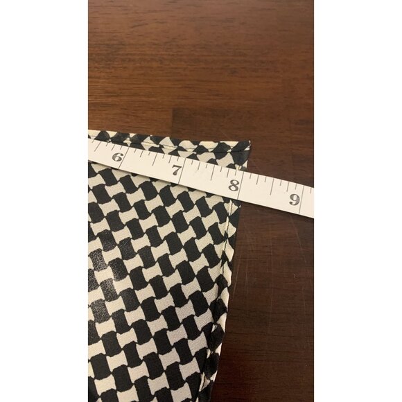 Liz Claiborne 16 Black White Houndstooth Long Bell Sleeve Maxi Dress - Picture 8 of 9